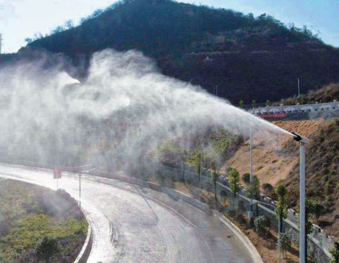 园区道路智能喷淋雾化除霾降尘系统